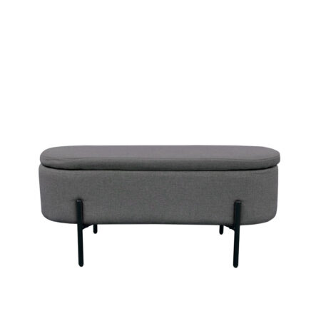 OVAL ΣΚΑΜΠΩ ΜΕ ΑΠΟΘ/ΚΟ ΧΩΡΟ ΓΚΡΙ 95x36xH43cm