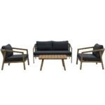MADERA ΣΑΛΟΝΙ SET 1+2+1 ΦΥΣΙΚΟ ΓΚΡΙ