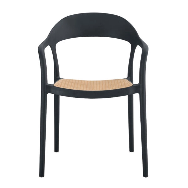 BISTROT ΠΟΛΥΘΡΟΝΑ ΜΑΥΡΟ ΦΥΣΙΚΟ 57x53xH81,5cm