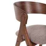 ΚΑΡΕΚΛΑ NEKKER HM9739.01 RUBBERWOOD ΣΕ ΚΑΡΥΔΙ-ΓΚΡΙ ΥΦΑΣΜΑ ΚΑΘΙΣΜΑ 56x55x78Yεκ.