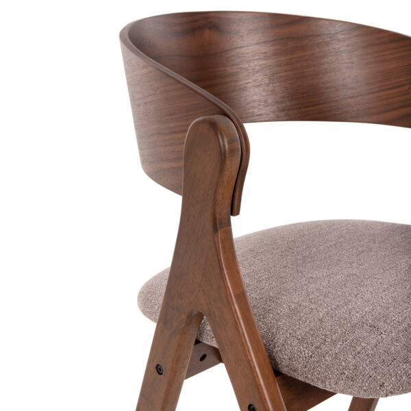 ΚΑΡΕΚΛΑ NEKKER HM9739.01 RUBBERWOOD ΣΕ ΚΑΡΥΔΙ-ΓΚΡΙ ΥΦΑΣΜΑ ΚΑΘΙΣΜΑ 56x55x78Yεκ.