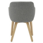 ΚΑΡΕΚΛΑ ΤΡΑΠΕΖΑΡΙΑΣ PRIETO HM9989.01 ΣΚΕΛΕΤΟΣ Κ.Π. ΟΑΚ-ΓΚΡΙ ΥΦΑΣΜΑ 54,5x44x89,5Υεκ.