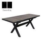 SORPRESA ΤΡΑΠΕΖΙ ΓΚΡΙ ΓΚΡΙ ΣΚΟΥΡΟ 202x101xH77cm