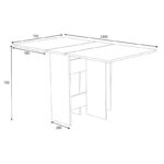 Τραπέζι μελαμίνης Pepe Megapap επεκτεινόμενο χρώμα λευκό - φυσικό οξιάς 28(56+56)x77x75εκ.