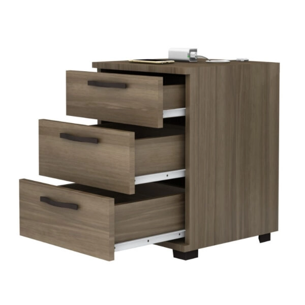 Κομοδίνο Roco Megapap χρώμα καρυδί 40x39x57εκ.