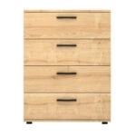 Συρταριέρα Velika Megapap χρώμα φυσικό οξιάς 73x44x96εκ.