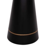 ΤΡΑΠΕΖΙA ΣΑΛΟΝΙΟΥ 2ΤΜΧ BALLI HM9996 ΣΤΡΟΓΓΥΛΑ ΜΕΤΑΛΛΙΚΑ ΜΑΥΡΑ Φ50 & Φ40 εκ.