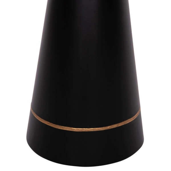 ΤΡΑΠΕΖΙA ΣΑΛΟΝΙΟΥ 2ΤΜΧ BALLI HM9996 ΣΤΡΟΓΓΥΛΑ ΜΕΤΑΛΛΙΚΑ ΜΑΥΡΑ Φ50 & Φ40 εκ.