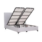 MORE   MORE ΚΡΕΒΑΤΙ ΜΕ ΑΠΟΘΗΚ. ΧΩΡΟ (ΓΙΑ ΣΤΡΩΜΑ 160x200cm) WHITE SMOOTH 07-957 207x160xH120cm