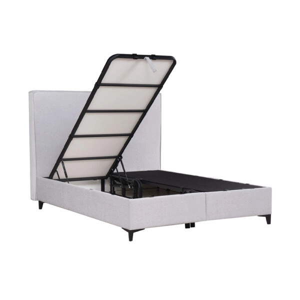 MORE   MORE ΚΡΕΒΑΤΙ ΜΕ ΑΠΟΘΗΚ. ΧΩΡΟ (ΓΙΑ ΣΤΡΩΜΑ 160x200cm) WHITE SMOOTH 07-957 207x160xH120cm