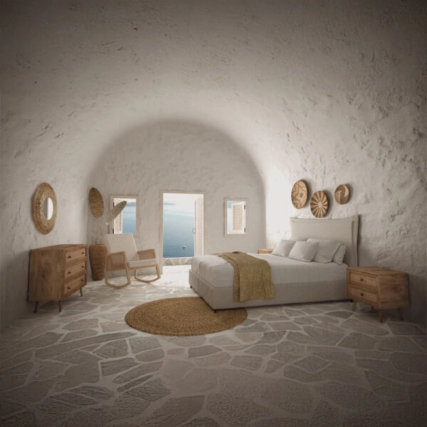 LONGWAVE ΚΡΕΒΑΤΙ ΜΕ ΑΠΟΘΗΚ. ΧΩΡΟ (ΓΙΑ ΣΤΡΩΜΑ 160x200cm) OFF WHITE 06-900 214x180x140