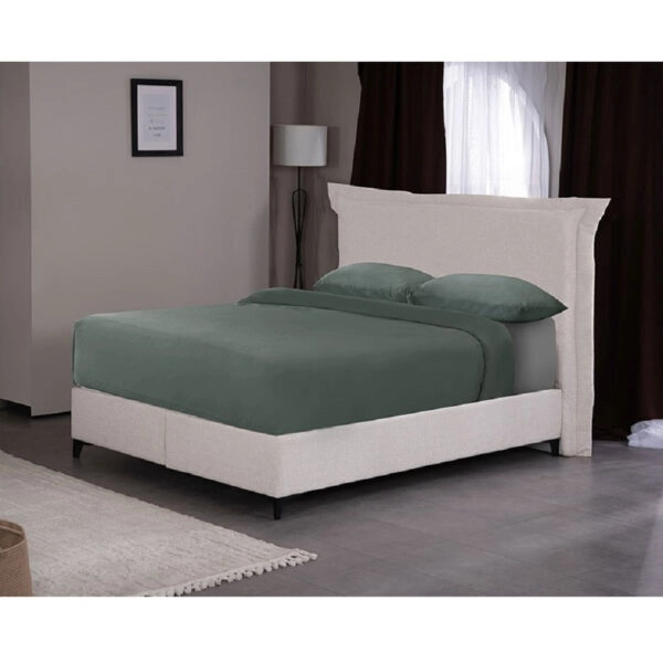 LONGWAVE ΚΡΕΒΑΤΙ ΜΕ ΑΠΟΘΗΚ. ΧΩΡΟ (ΓΙΑ ΣΤΡΩΜΑ 160x200cm) OFF WHITE 06-900 214x180x140