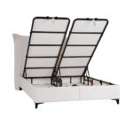 LONGWAVE ΚΡΕΒΑΤΙ ΜΕ ΑΠΟΘΗΚ. ΧΩΡΟ (ΓΙΑ ΣΤΡΩΜΑ 160x200cm) OFF WHITE 06-900 214x180x140