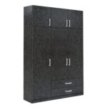 Ντουλάπα  BENGTA Μαύρο Μοριοσανίδα 150x60x240cm
