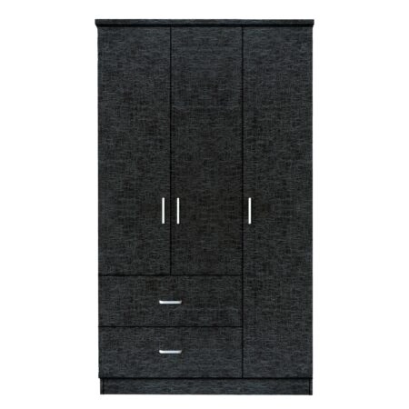 Ντουλάπα FRITILLARIA Μαύρο Μοριοσανίδα 89x42x181cm