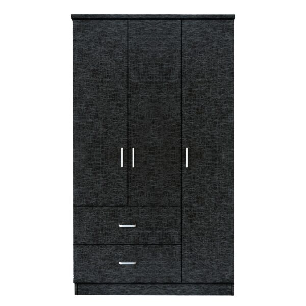 Ντουλάπα FRITILLARIA Μαύρο Μοριοσανίδα 89x42x181cm