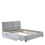 Κρεβάτι Διπλό  PRODREAM Γκρι Ύφασμα (Στρώμα 160x200cm)