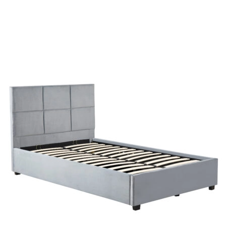 Κρεβάτι Μονό CLOUDREST Γκρι Ύφασμα (Στρώμα 120x200cm)