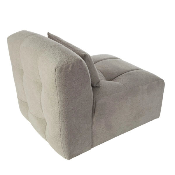 Artekko Sofia Ανοιχτό Γκρι Μπουκλέ Πολυθρόνα (70x95x75)cm