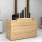 Γραφείο reception Lemmon Megapap χρώμα φυσικό οξιάς 120x70x110εκ.