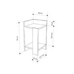 Κομοδίνο Elos Megapap χρώμα saphhire oak - silky black 30x31,7x55εκ.