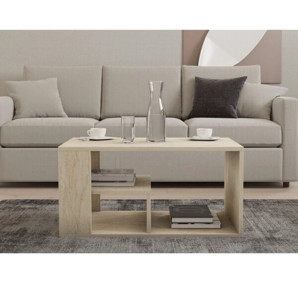 Τραπεζάκι σαλονιού Rodom Megapap χρώμα travertine 80x50x40εκ.