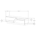 Έπιπλο τηλεόρασης Koza Megapap χρώμα travertine 160x40x45εκ.