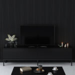 Έπιπλο τηλεόρασης Lord Megapap χρώμα μαύρο 180x30x47εκ.