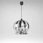 Φωτιστικό Κρεμαστό Genoa Μονόφωτο Μεταλλικό Χρώμιο Ε27 40*40*80cm