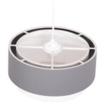 ΦΩΤΙΣΤΙΚΟ ΟΡΟΦΗΣ ΚΥΛΙΝΔΡΙΚΟ KRIKS HM4706.01 PVC ΣΕ ΛΕΥΚΟ-ΓΚΡΙ Φ30x70Υεκ.