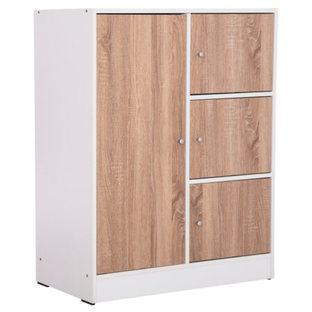 ΝΤΟΥΛΑΠΙ ΜΕ 4 ΑΠΟΘ.ΧΩΡΟΥΣ MATIN HM2479.01 SONAMA OAK-ΛΕΥΚΗ ΜΕΛΑΜΙΝΗ 80x39,5x99,5Υεκ