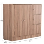 ΝΤΟΥΛΑΠΙ ΜΕ 4 ΑΠΟΘ.ΧΩΡΟΥΣ MATIN HM2480.02 SONAMA OAK ΜΕΛΑΜΙΝΗ 117x39,5x99,5Υεκ