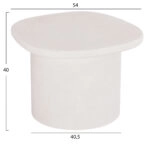 ΤΡΑΠΕΖΙ ΣΑΛΟΝΙΟΥ ΟΒΑΛ ΣΕΙΡΑ SANTORINI HM18054 MDF ΣΕ ΥΠΟΛΕΥΚΟ ΧΡΩΜΑ 54x54,5x40Υεκ