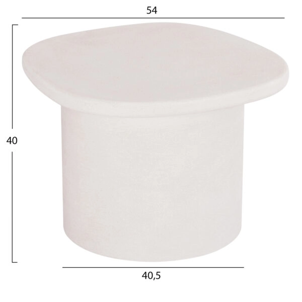 ΤΡΑΠΕΖΙ ΣΑΛΟΝΙΟΥ ΟΒΑΛ ΣΕΙΡΑ SANTORINI HM18054 MDF ΣΕ ΥΠΟΛΕΥΚΟ ΧΡΩΜΑ 54x54,5x40Υεκ