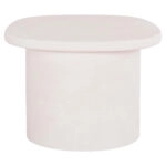 ΤΡΑΠΕΖΙ ΣΑΛΟΝΙΟΥ ΟΒΑΛ ΣΕΙΡΑ SANTORINI HM18054 MDF ΣΕ ΥΠΟΛΕΥΚΟ ΧΡΩΜΑ 54x54,5x40Υεκ