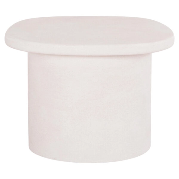 ΤΡΑΠΕΖΙ ΣΑΛΟΝΙΟΥ ΟΒΑΛ ΣΕΙΡΑ SANTORINI HM18054 MDF ΣΕ ΥΠΟΛΕΥΚΟ ΧΡΩΜΑ 54x54,5x40Υεκ