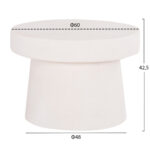 ΤΡΑΠΕΖΙ ΣΑΛΟΝΙΟΥ ΣΤΡΟΓΓΥΛΟ ΣΕΙΡΑ SANTORINI HM18051 MDF ΣΕ ΥΠΟΛΕΥΚΟ ΧΡΩΜΑ Φ60x42,5Υεκ.