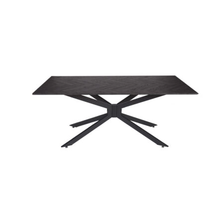 Artekko Daeron MDF Μαύρο Τραπέζι με Μεταλλικά Πόδια (180x90x75)cm