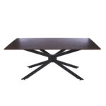 Artekko Daeron MDF Καφέ Τραπέζι με Μεταλλικά Πόδια (180x90x75)cm