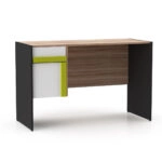 Γραφείο Alex Γραφίτης-Λευκό-Σονόμα 124x60x76εκ