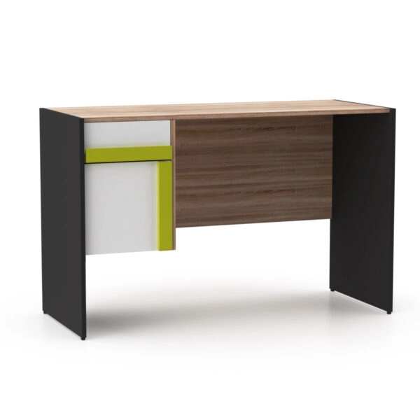 Γραφείο Alex Γραφίτης-Λευκό-Σονόμα 124x60x76εκ