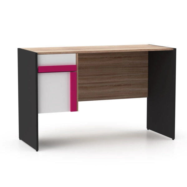 Γραφείο Alex Γραφίτης-Λευκό-Σονόμα 124x60x76εκ