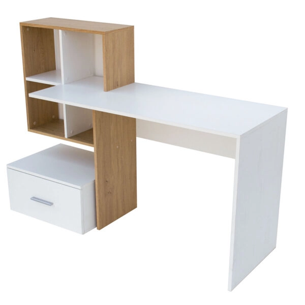 Γραφείο HO1S Λευκό με Φυσικό 149x50x105εκ