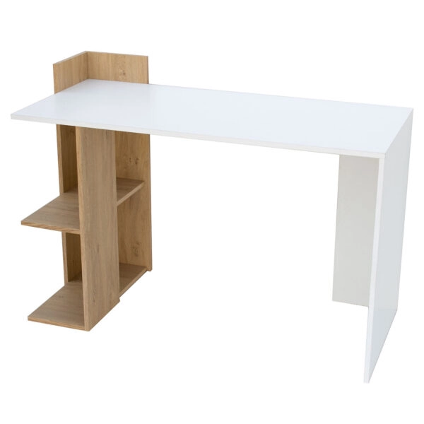 Γραφείο HO SHELF Λευκό-με Φυσικό Μοντέρνα Σχεδίαση 120x55x85εκ