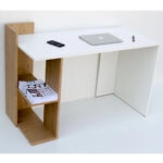 Γραφείο HO SHELF Λευκό-με Φυσικό Μοντέρνα Σχεδίαση 120x55x85εκ