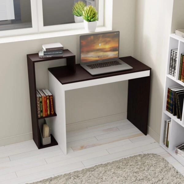 Γραφείο 110Ν Wenge-Λευκό 110x40x90εκ