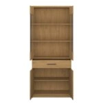 Βιτρίνα Pavi Βελανιδιά 84.3x33.8x197.2cm