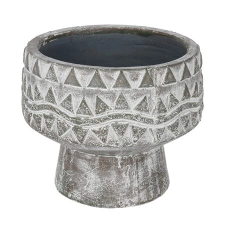 Artekko Pot Κασπώ από Τερακότα σε Γκρι Πατίνα (25x25x20.5)cm