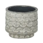 Artekko Pot Κασπώ από Τερακότα σε Γκρι Πατίνα (20x20x16.5)cm