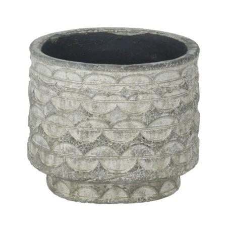 Artekko Pot Κασπώ από Τερακότα σε Γκρι Πατίνα (20x20x16.5)cm